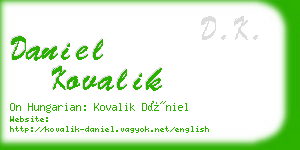 daniel kovalik business card